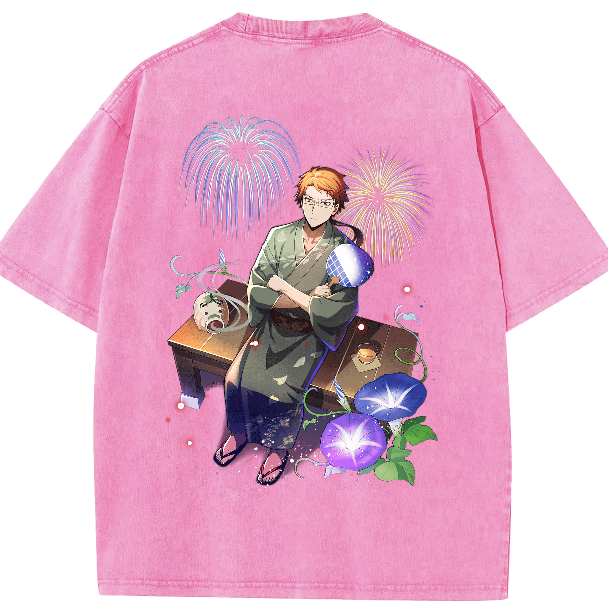 （画像用） 文豪ストレイドッグス Bungo Stray Dogs 綿100% ヴィンテージ風 半袖Tシャツ（背面プリント）